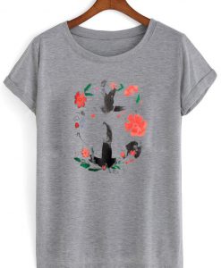 flower paint rose flower T shirt