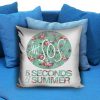 5SOS 5 Seconds of Summer Logo Floral Pillow case