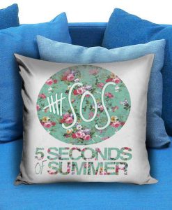 5SOS 5 Seconds of Summer Logo Floral Pillow case