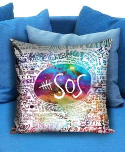 5 Second Of Summer quotes collage Pillow Case