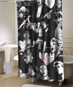 5 Second of summer collage  shower curtain customized design for home decor