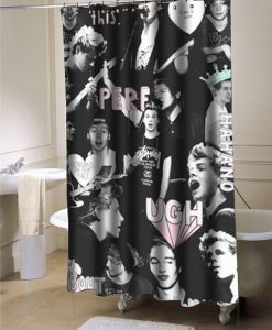 5 Second of summer collage  shower curtain customized design for home decor