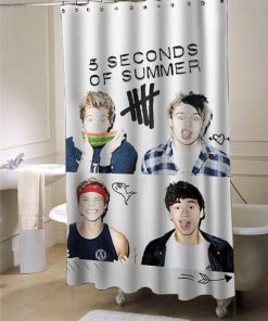 5 seconds of summer poster shower curtain customized design for home decor