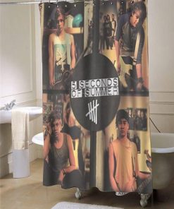 5sos 5 second of summer somewhere new shower curtain customized design for home decor