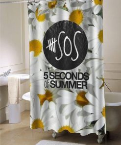 5sos sun flower shower curtain customized design for home decor