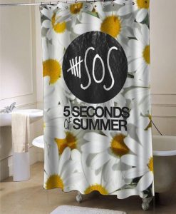 5sos sun flower shower curtain customized design for home decor