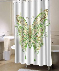 Abstract Floral Butterfly shower curtain customized design for home decor