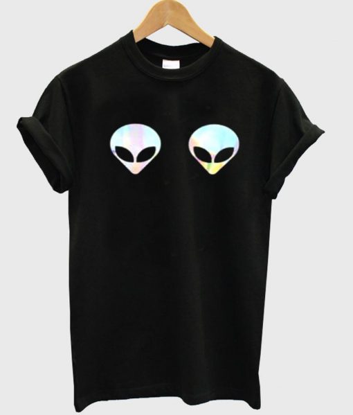 Alien On Boobs tshirt