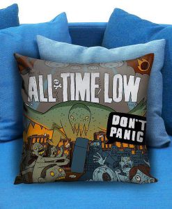 All Time Low Dont Panic All Time Low To Live And Let Go Lyrics Pillow case