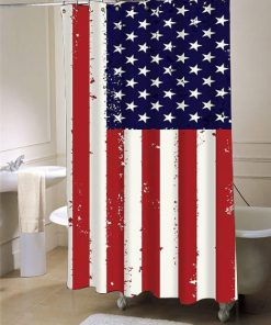 American Flag  shower curtain customized design for home decor