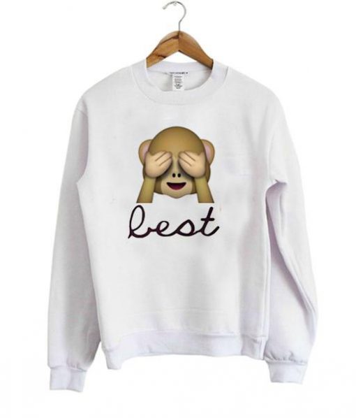 BFF Emoji Monkey Best Sweatshirt