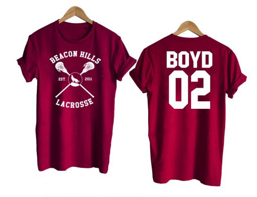 Teen Wolf shirt beacon hills tshirt BOYD 02 Tshirt Maroon