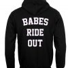 Babes ride out hoodie BACK