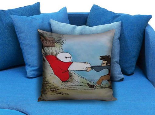 Baymax stuk in a hole Pillow case