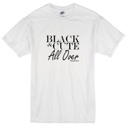 Black And Cute All Over Tshirt