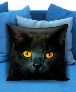 Black Cat Eyes Dark Pillow case