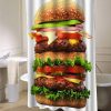 Burger food shower curtain customized design for home decor