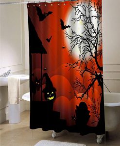 Halloween Bloody Moonlight Nightmare  shower curtain customized design for home decor