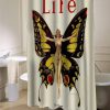 Vintage Life Flapper Butterfly Woman  shower curtain customized design for home decor
