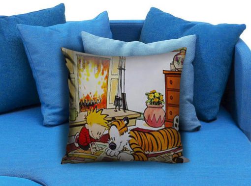 Calvin and Hobbes Reading Pillow case