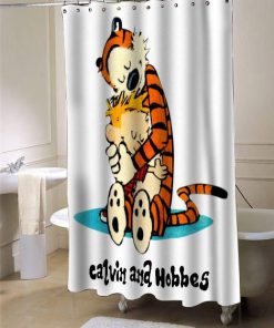 Calvin and Hobbes shower curtain customized design for home decor