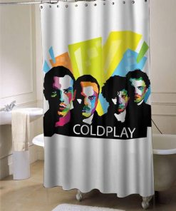 Coldplay Typography shower curtain customized design for home decor