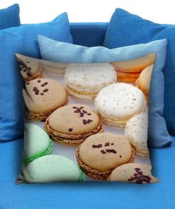 Colorful Macaroon Cookies Pillow Case