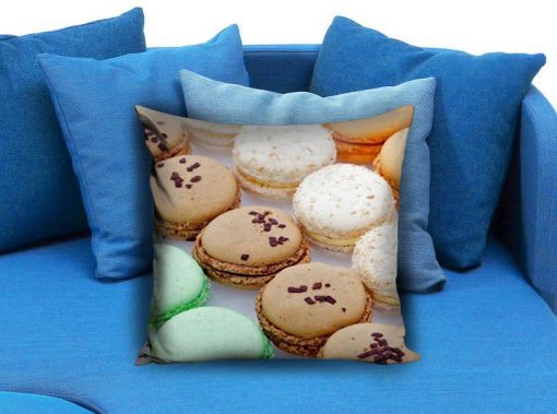 Colorful Macaroon Cookies Pillow Case