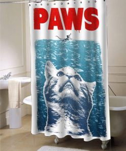 Crazy Cat Meow Paws Jaws shower curtain customized design for home decor