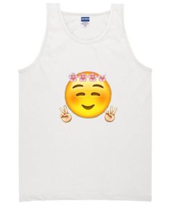 Cute Peace Sign Emoji Tanktop