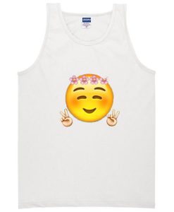 Cute Peace Sign Emoji Tanktop