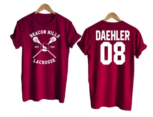 Teen Wolf shirt beacon hills tshirt DAEHLER 08 Tshirt Maroon