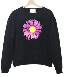 Daisy Floral Purple Sweatshirt