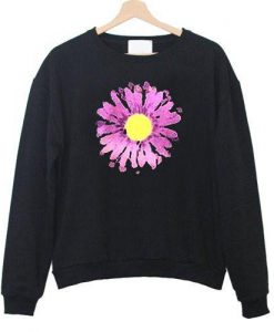 Daisy Floral Purple Sweatshirt