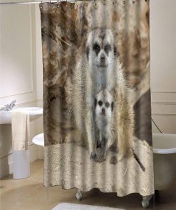 Delightful Style Friendly Cute Gentle Run freely Wildlife Animals Deer shower curtain customized design for home decor