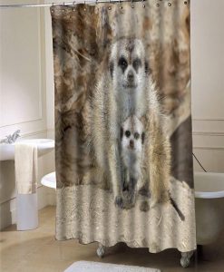 Delightful Style Friendly Cute Gentle Run freely Wildlife Animals Deer shower curtain customized design for home decor