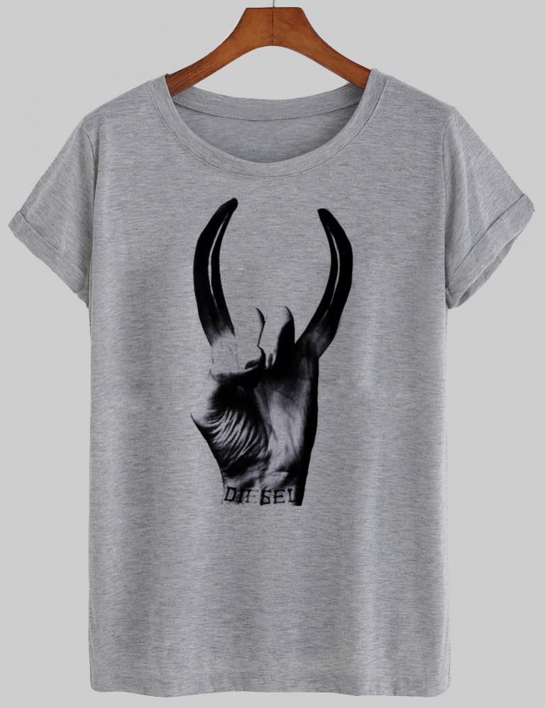 devil horns t shirt