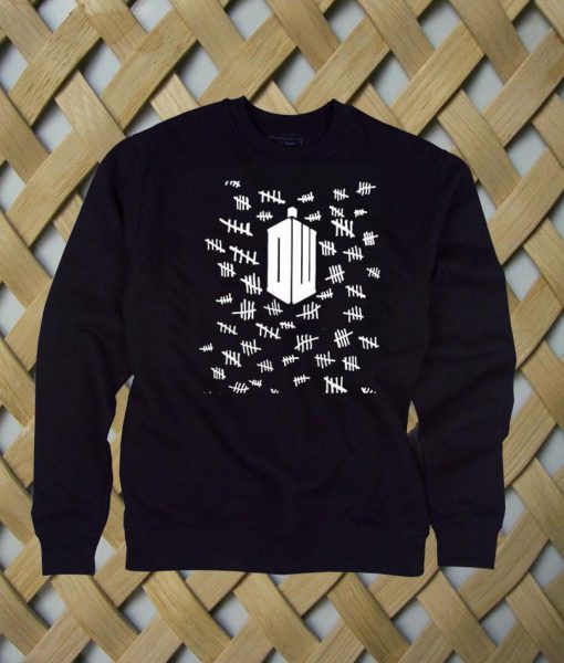 Doctor Who Tally Marks pullover sweatshirt