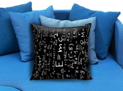 E=MC2 Albert Einstein Math Pillow case