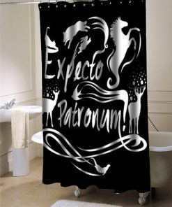 Expecto patronum harry potter shower curtain customized design for home decor