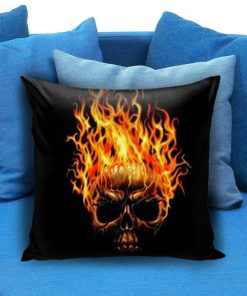 Fire Skull Pillow case