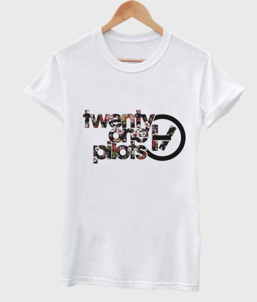 Floral twenty one pilots logo T shirt