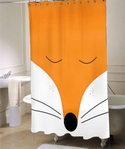 Fox  Animal Nature Tangerine   shower curtain customized design for home decor