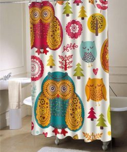 Generic Personalized Big And Small Owls shower curtain customized design for home decor