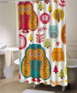 Generic Personalized Big And Small Owls shower curtain customized design for home decor
