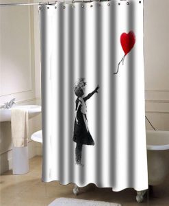 Girl banksy shower curtains customized design for home decor