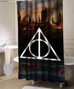 Harry Potter Deathly Hallows shower curtain customized design for home decor