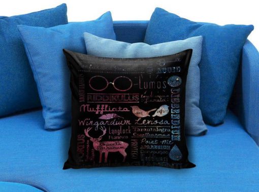 Harry Potter Spells Collage galaxy nebula Pillow Case