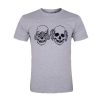 Hear see no evil skull tshirt