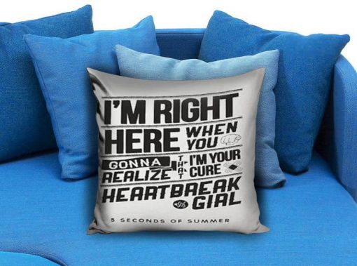Heartbreak 5 SOS white Pillow Case